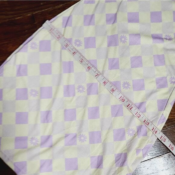 Retro Mod 60s Style Pastel Purple Diamond Print Collared Go-go Girls Dress - Picture 10 of 12